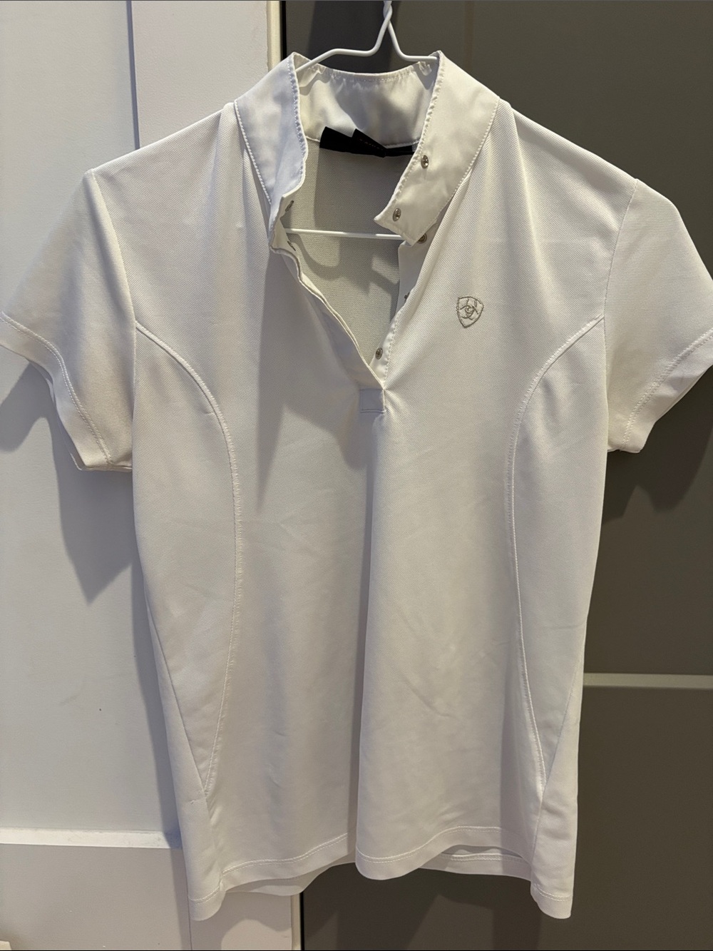 Ariat Girls Short Sleeve White Mesh Horse Riding Shirt
